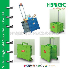 collapsible portable plastic roller trolley